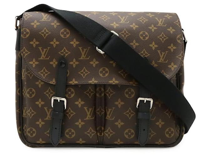 Louis Vuitton Monogram Macassar Messenger Bag Brown Cloth  ref.2490169