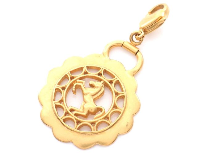 Hermès Colgante Cheval Fleur Top Oro Hermes Dorado Metálico