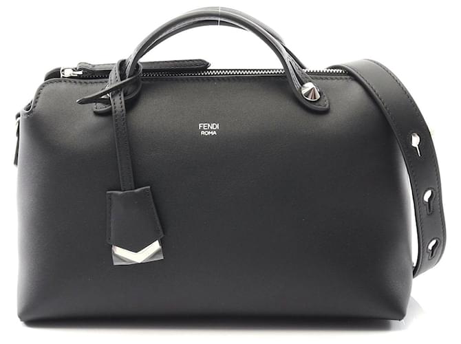 Fendi By The Way Medium Leather Handbag Black Pony-style calfskin  ref.2490674