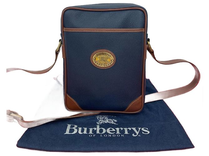 Bolsa de Ombro em Couro PVC Nova Check da Burberry Azul
