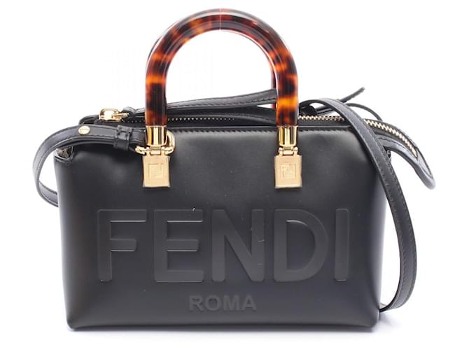 Fendi By The Way Leather 2way Handbag Black  ref.2490813