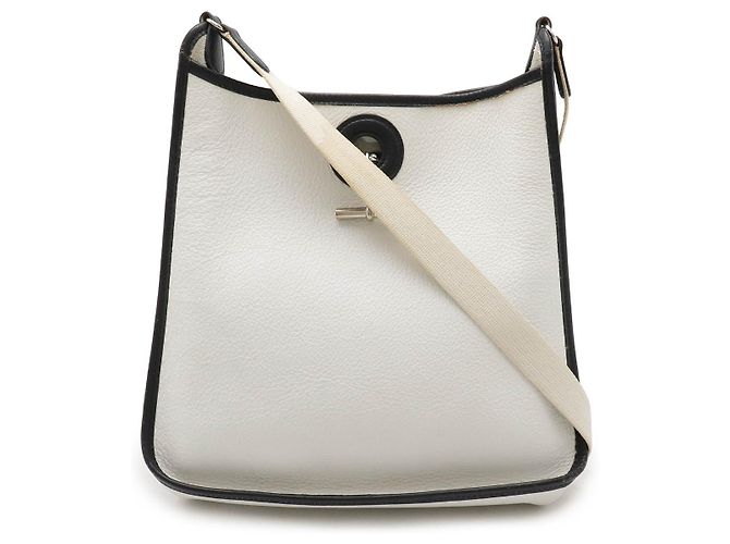 Bolsa de ombro em couro Vespa PM da Hermès Branco