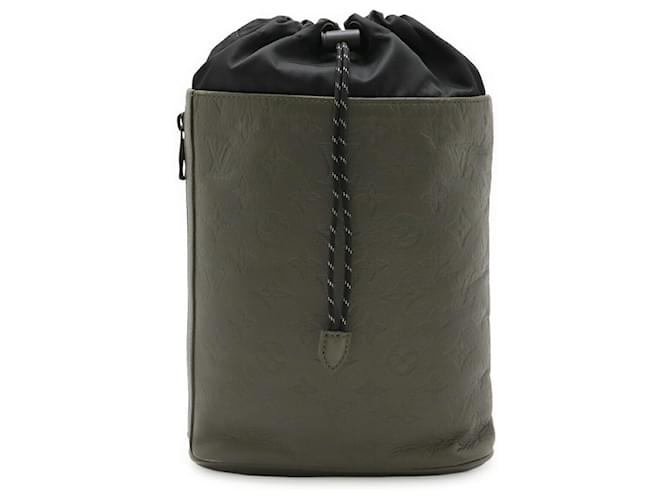 Louis Vuitton Monogram Shadow Shoulder Bag Green Leather  ref.2491103