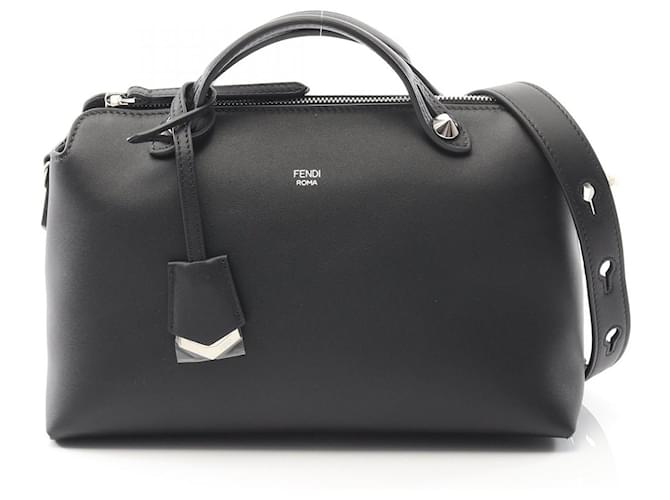 Fendi BY THE WAY MEDIUM Leather Handbag Black  ref.2491116