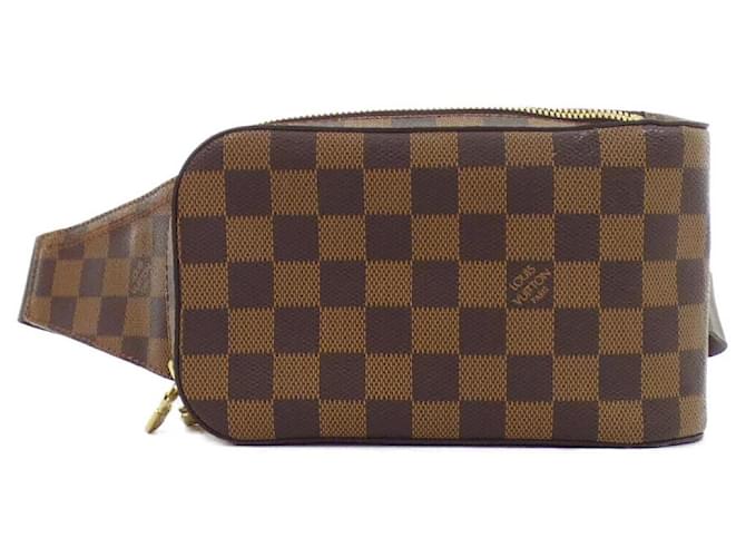 Louis Vuitton Geronimos Damier Shoulder Bag Brown Cloth  ref.2491151