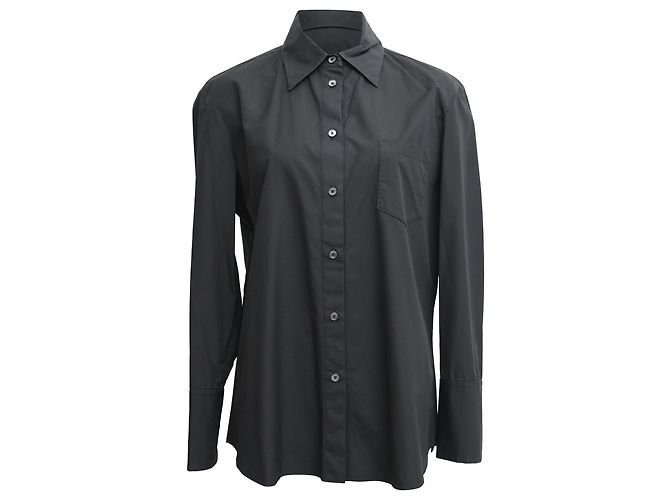 Camicia Button Up Tod's in Cotone Nero