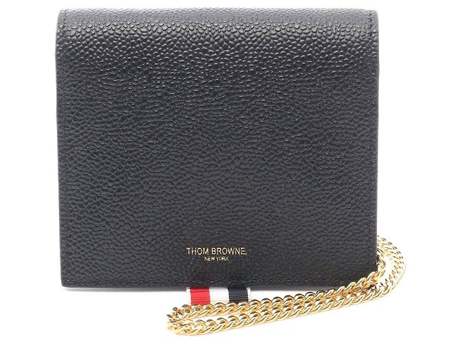 Thom Browne Lederkartenetui Schwarz