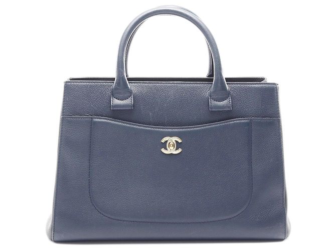 Borsa Tote Neo Executive in Pelle di Chanel Blu