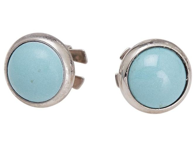 Hermès Hermes Eclipse Earrings Silvery Metallic