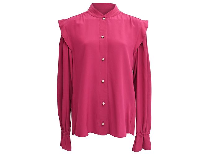 Blusa Etro en seda burdeos Roja