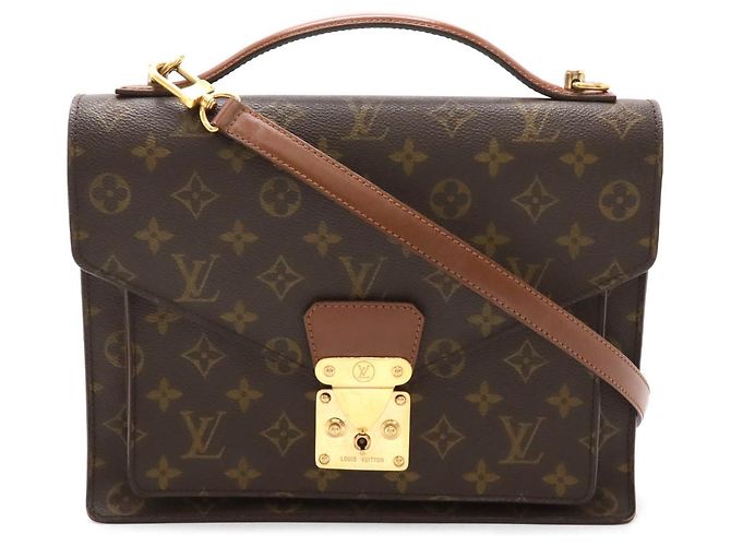 Sac à main Monceau 28 Monogram Louis Vuitton Marron