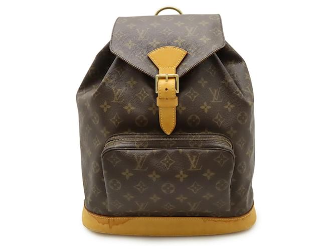 Louis Vuitton Monogram Montsouris GM Backpack Brown Cloth  ref.2492098