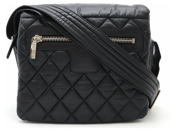 Cocoon Borsa a tracolla piccola in nylon matelassé Chanel Nero