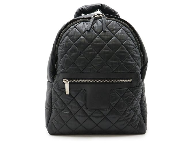 Chanel Cocoon Nylon Leather Backpack Black