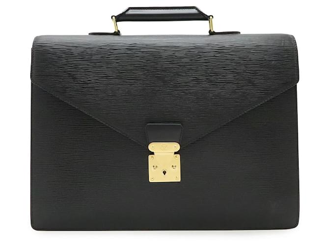 Louis Vuitton Serviette Ambassadeur Epi Business Bag Black Leather  ref.2492614
