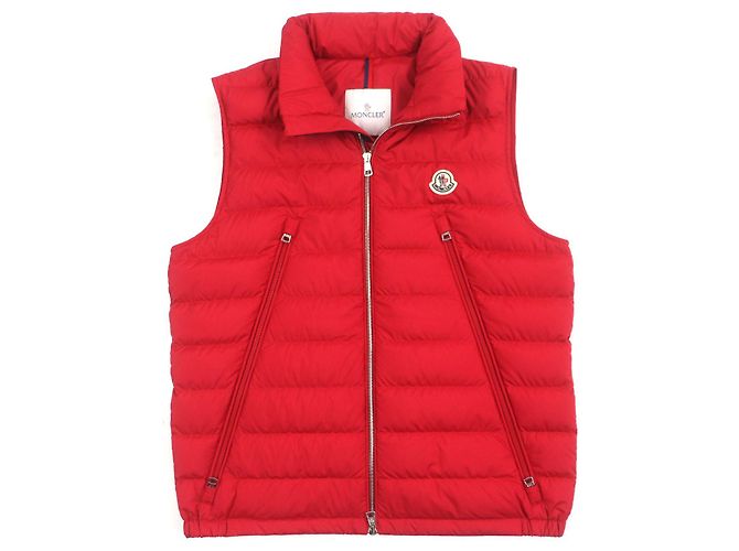 Chaleco de Plumas Moncler de Poliéster Roja