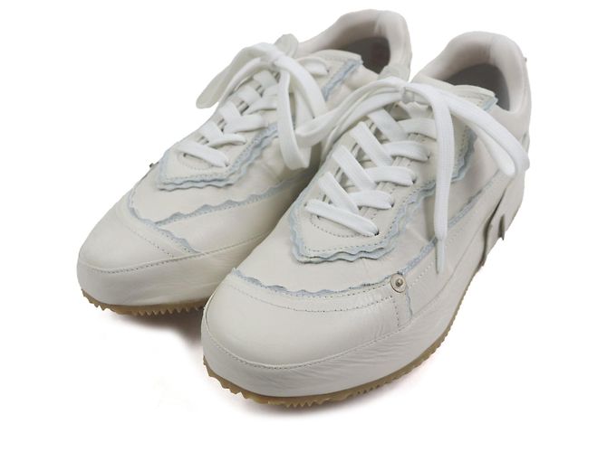 Baskets en cuir déconstruites Loewe Blanc Bleu clair