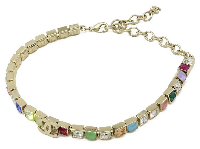 Collar Choker Chanel Coco Mark Multicolor