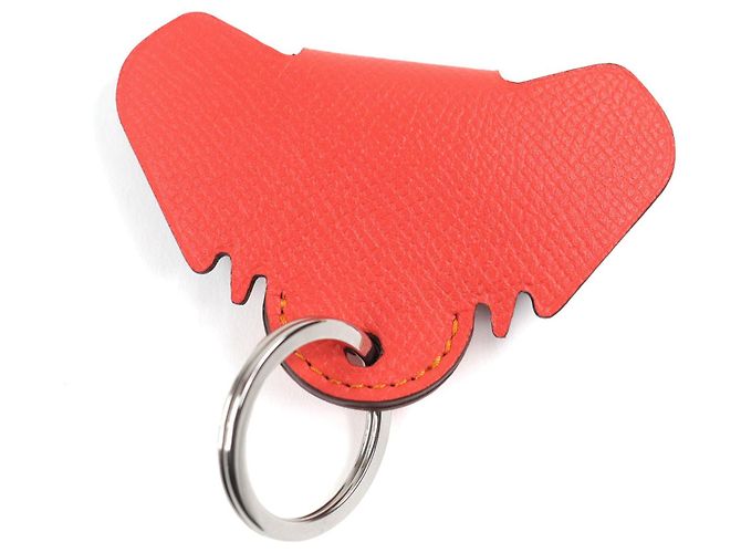 Charm in pelle elefante Petite Ash di Hermès Rosso