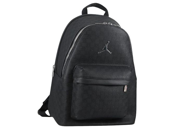 Autre Marque JORDAN Rucksack aus Polyester Schwarz Silber Auth am9000