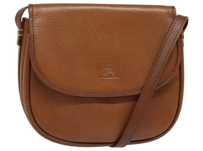 Autre Marque Borsa a Spalla Burberrys in Pelle Marrone Oro Auth ep10468 D'oro