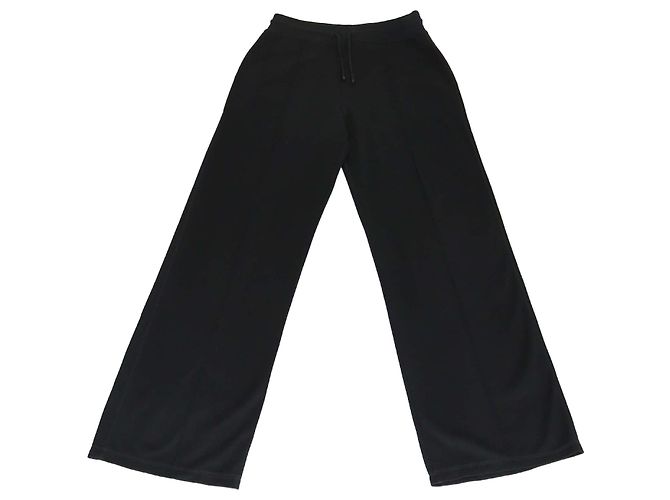 Hermès Calças de moletom pretas em algodão misto com detalhe de patch logo Hermes Preto