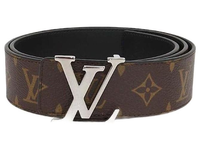 Louis Vuitton Black/Monogram Canvas & Leather Reversible 40MM Initiales Belt