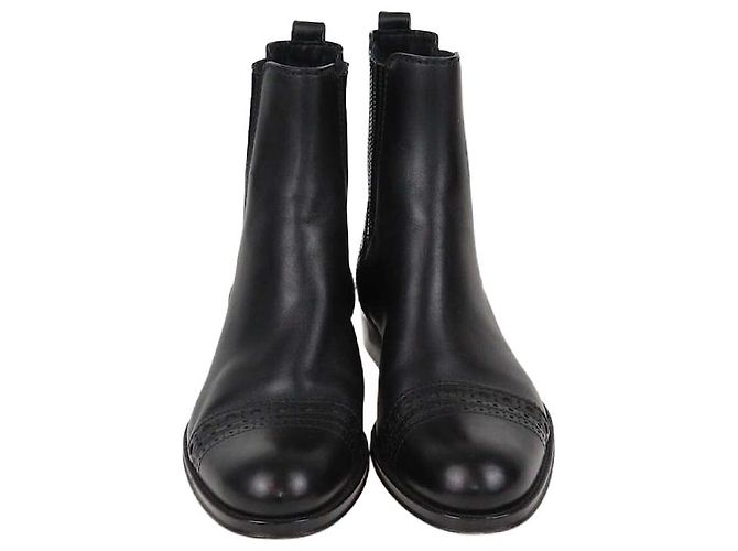 Botines Chelsea de cuero negro Louis Vuitton