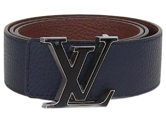 Louis Vuitton Black/Brown Leather Reversible 40MM LV Tilt Belt