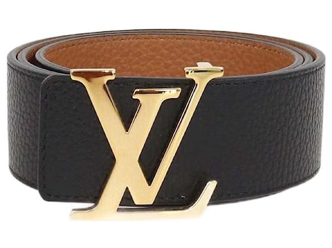 Louis Vuitton Black/Brown Leather Reversible 40MM Initiales Belt