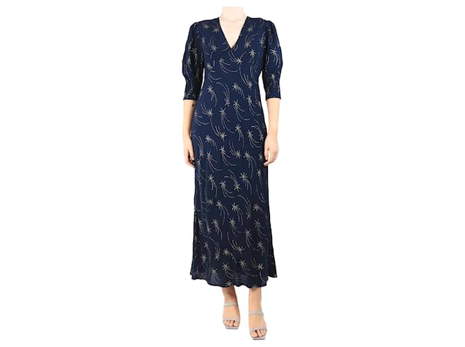 Autre Marque Blue shooting star print dress - size S Viscose  ref.2493877