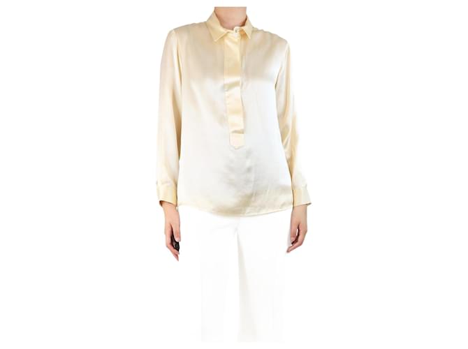 Autre Marque Cream silk satin blouse - size UK 8  ref.2493879