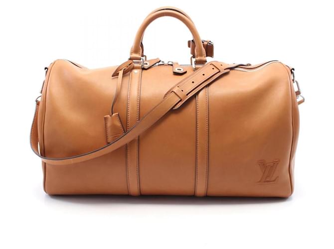 Louis Vuitton Keepall Bandouliere 50 Tan Boston Bag Brown Leather  ref.2494103