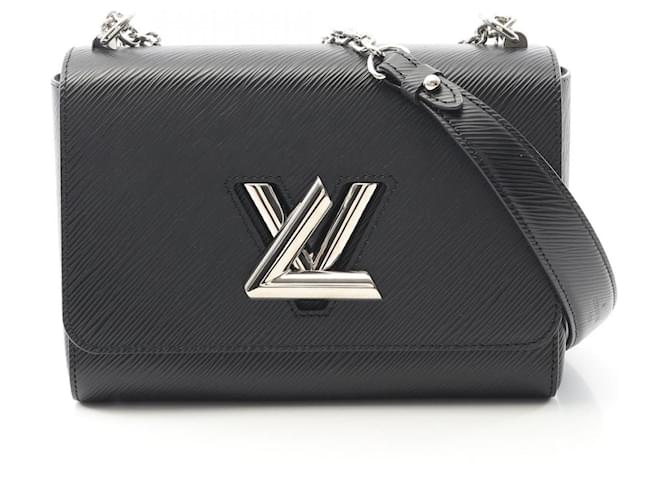 Louis Vuitton Twist MM Shoulder Bag Black Leather  ref.2494256