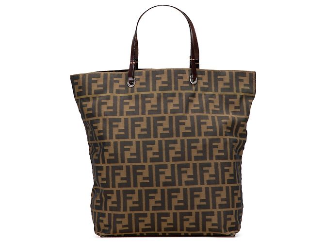 Fendi Braune Zucca Canvas Tote