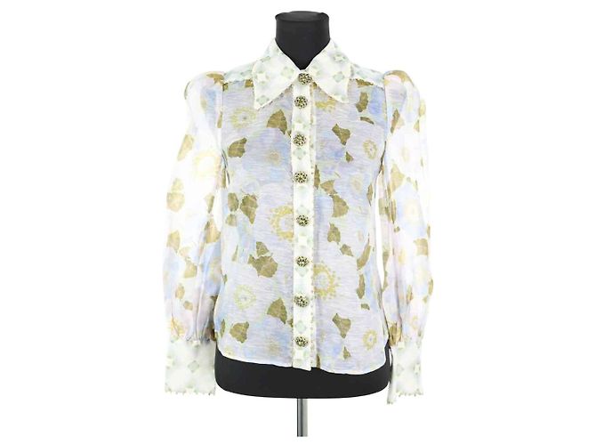 Zimmermann Camisa de lino verde