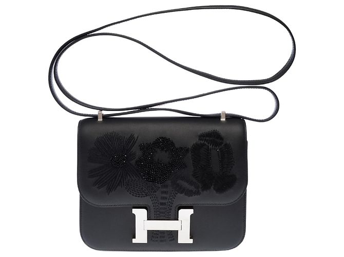 Hermès Sac HERMES Constance en Cuir Noir - 102896