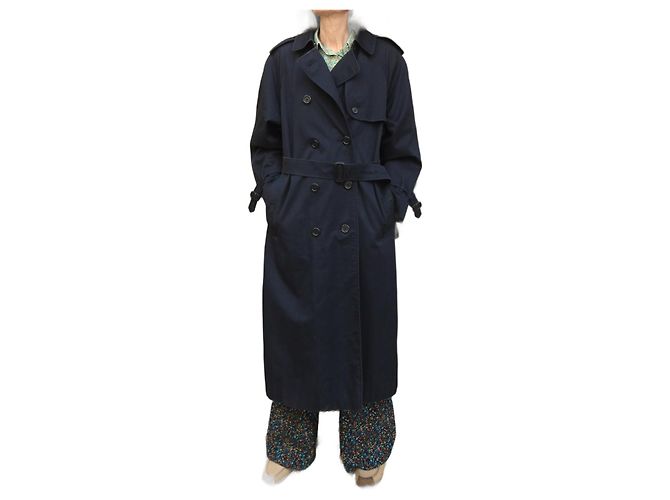 Gabardina Burberry Azul Marino