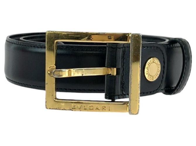 Bulgari BVLGARI Ledergürtel Schwarz