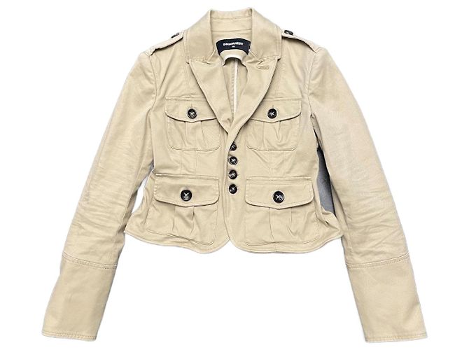 Dsquared2 Jacke Beige Baumwolle