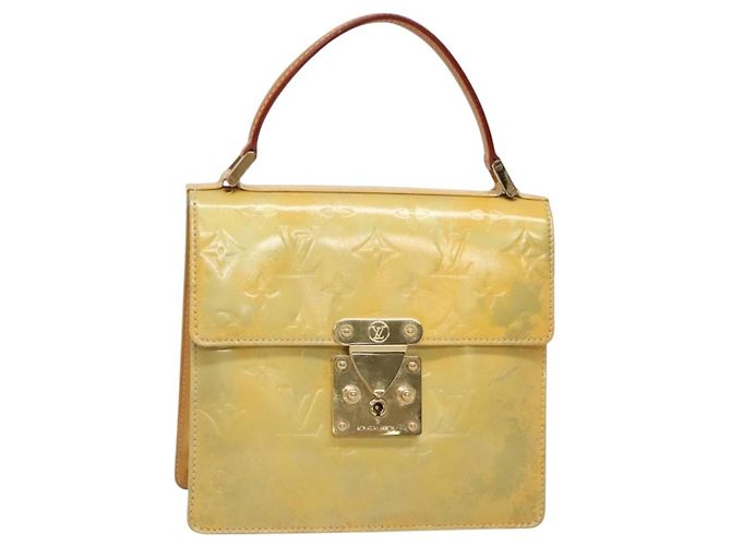 LOUIS VUITTON Monogram Vernis Spring Street Handtasche Grau M91029 LV Auth 140857