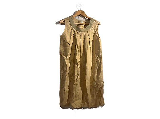 Vestido de algodón beige Hermès