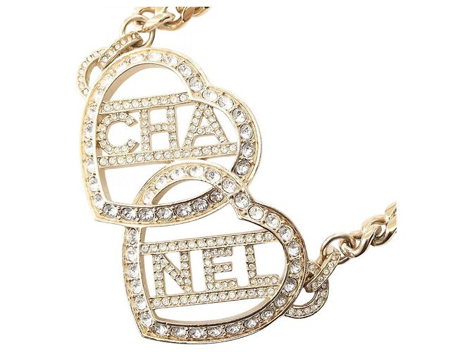 Choker in strass placcato oro Chanel D'oro