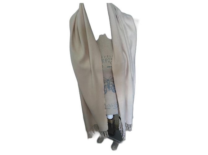 Autre Marque Sciarpa in cashmere avorio Corallo