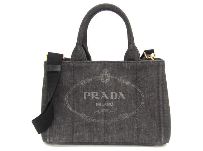 Borsa a Spalla e Tote Donna Prada Canapa 1BG439 Nero