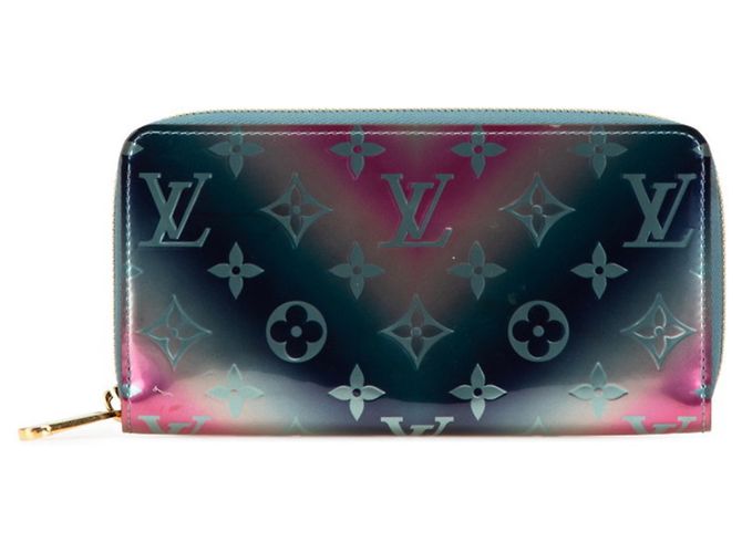 Cartera Zippy Monogram Vernis Louis Vuitton Rosa Azul Multicolor
