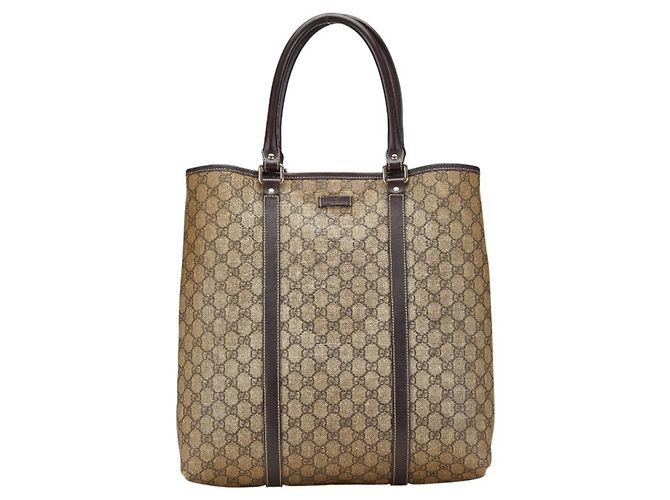 Bolsa Tote Gucci GG Supreme Marrom Bege