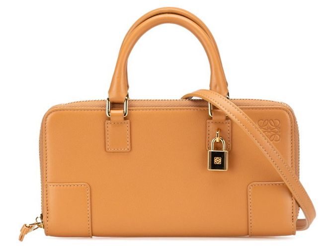 Pochete Amazona Loewe em couro marrom