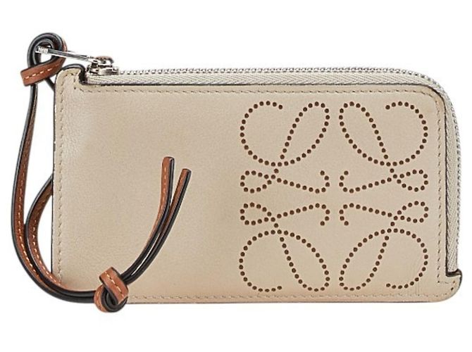 Loewe Anagram Geldbörse/Münzcase Beige