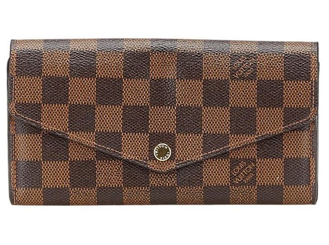 Cartera Larga Sarah Damier Louis Vuitton Castaño